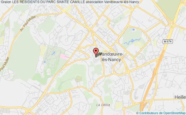 plan association Les Residents Du Parc Sainte Camille Vandoeuvre-lès-Nancy