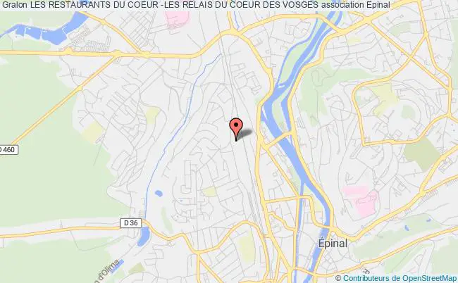 plan association Les Restaurants Du Coeur -les Relais Du Coeur Des Vosges Épinal
