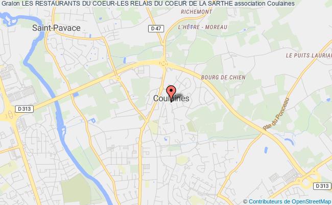 plan association Les Restaurants Du Coeur-les Relais Du Coeur De La Sarthe Coulaines
