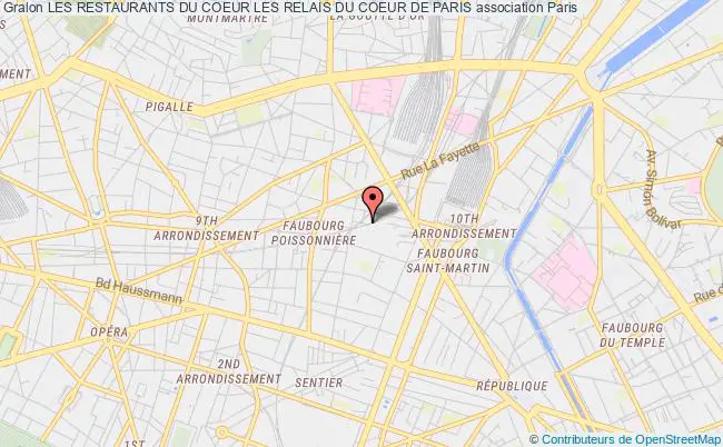 plan association Les Restaurants Du Coeur Les Relais Du Coeur De Paris Paris