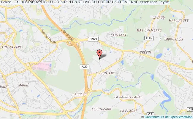 plan association Les Restaurants Du Coeur - Les Relais Du Coeur Haute-vienne Feytiat