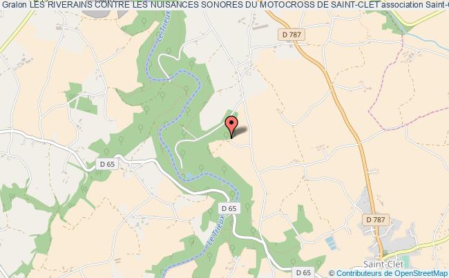 plan association Les Riverains Contre Les Nuisances Sonores Du Motocross De Saint-clet Saint-Clet