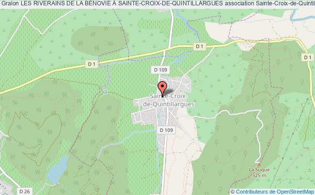 plan association Les Riverains De La BÉnovie À Sainte-croix-de-quintillargues Sainte-Croix-de-Quintillargues