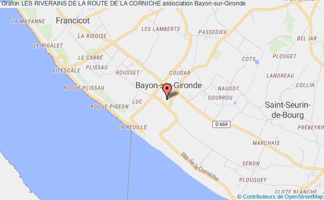 plan association Les Riverains De La Route De La Corniche Bayon-sur-Gironde