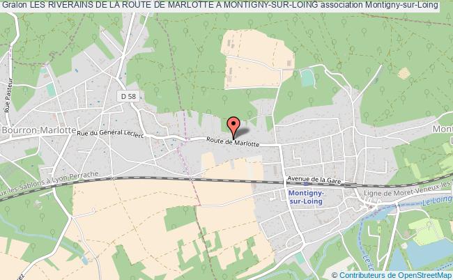 plan association Les Riverains De La Route De Marlotte A Montigny-sur-loing Montigny-sur-Loing