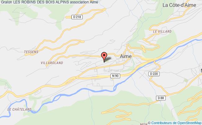 plan association Les Robins Des Bois Alpins Aime-la-Plagne