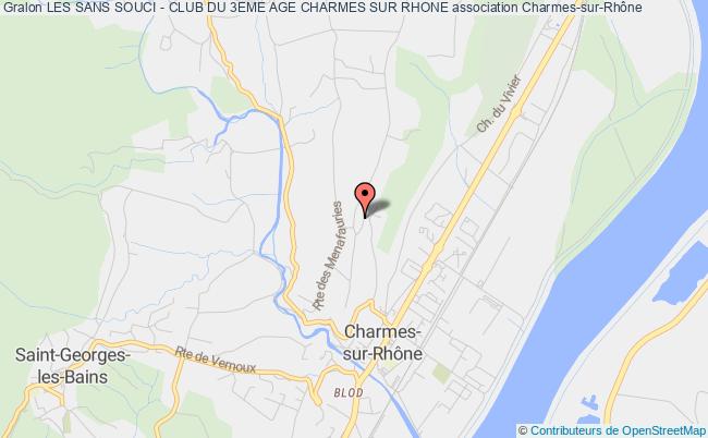 plan association Les Sans Souci - Club Du 3eme Age Charmes Sur Rhone Charmes-sur-Rhône