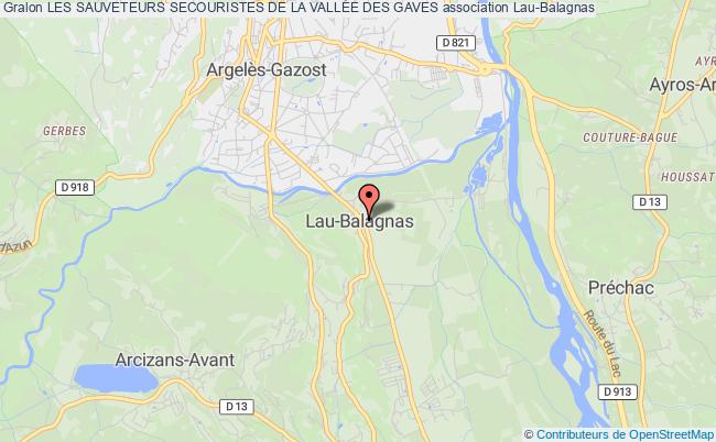 plan association Les Sauveteurs Secouristes De La VallÉe Des Gaves Lau-Balagnas