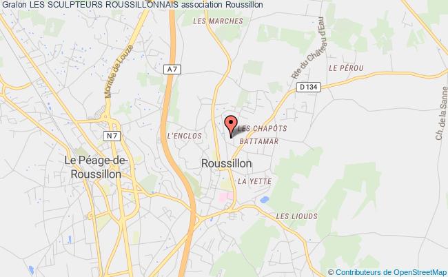 plan association Les Sculpteurs Roussillonnais Roussillon