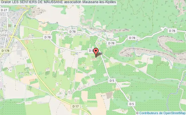 plan association Les Sentiers De Maussane Maussane-les-Alpilles