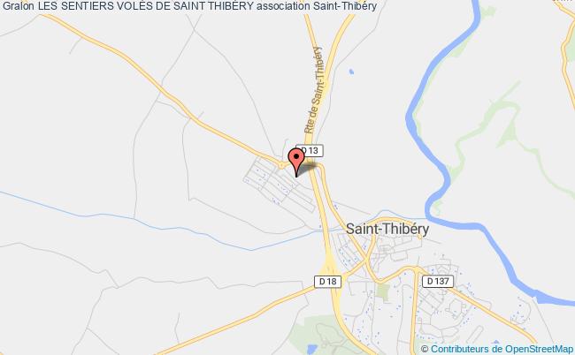 plan association Les Sentiers VolÉs De Saint ThibÉry Saint-Thibéry