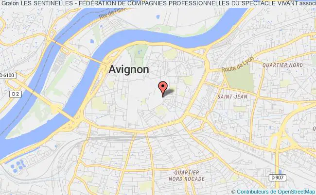 plan association Les Sentinelles - FÉdÉration De Compagnies Professionnelles Du Spectacle Vivant Avignon