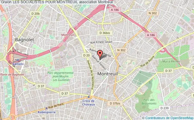 plan association Les Socialistes Pour Montreuil Montreuil