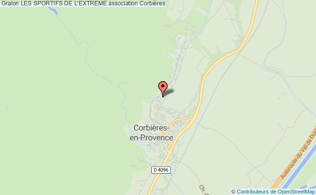 plan association Les Sportifs De L'extreme Corbières-en-Provence