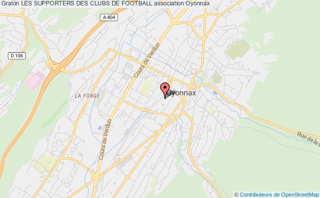 plan association Les Supporters Des Clubs De Football Oyonnax