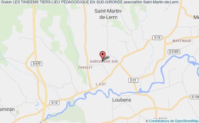 plan association Les Tandems Tiers-lieu PÉdagogique En Sud-gironde Saint-Martin-de-Lerm
