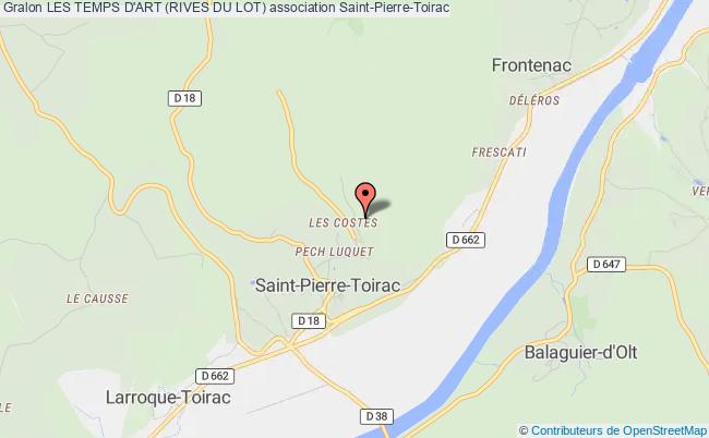 plan association Les Temps D'art (rives Du Lot) Saint-Pierre-Toirac