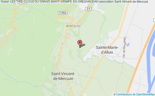 plan association Les Tire-clous Du Grand Manti Grimpe En Gresivaudan Saint-Vincent-de-Mercuze