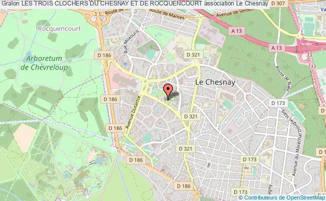 plan association Les Trois Clochers Du Chesnay Et De Rocquencourt Chesnay