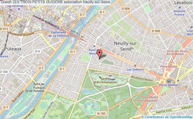 plan association Les Trois Petits Guidons Neuilly-sur-Seine