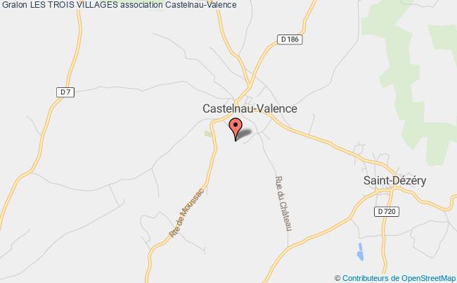 plan association Les Trois Villages Castelnau-Valence