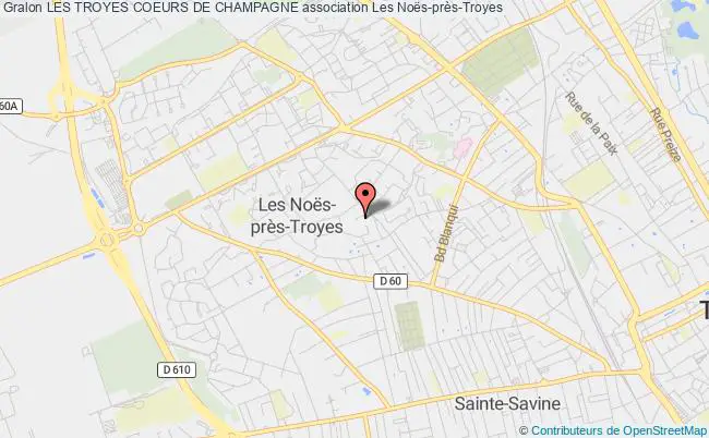 plan association Les Troyes Coeurs De Champagne Les Noës-près-Troyes