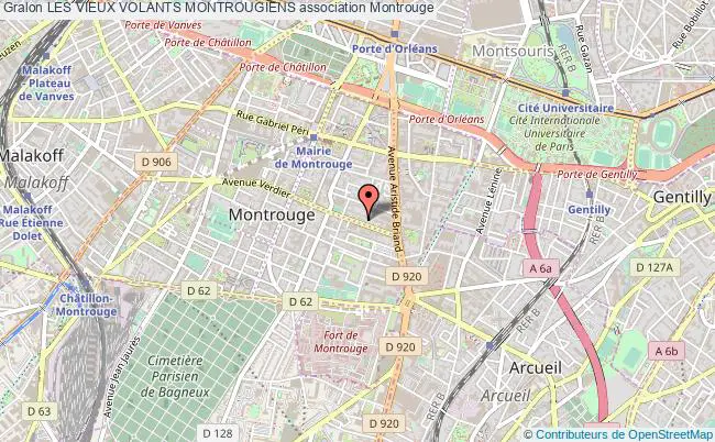 plan association Les Vieux Volants Montrougiens Montrouge