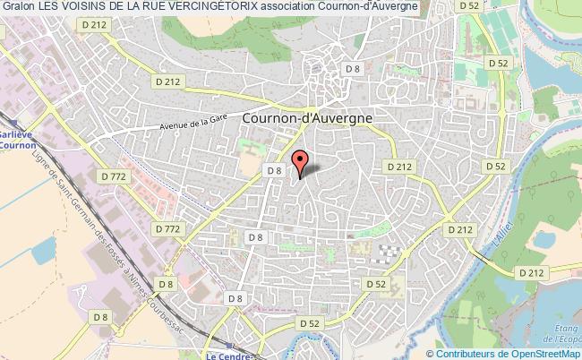 plan association Les Voisins De La Rue VercingÉtorix Cournon-d'Auvergne