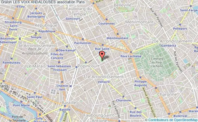 plan association Les Voix Andalouses Paris