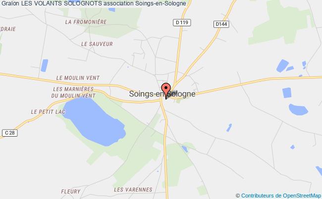 plan association Les Volants Solognots Soings en Sologne