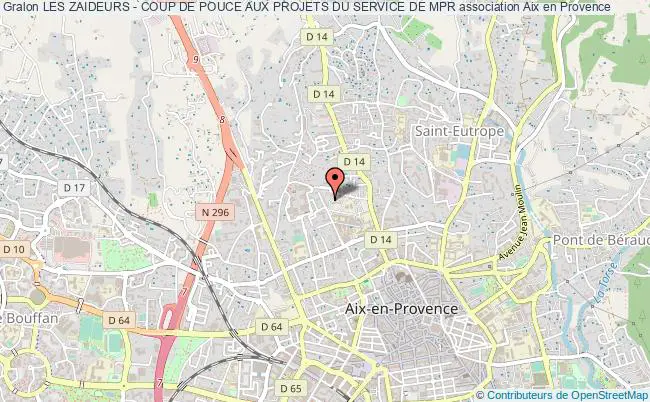 plan association Les Zaideurs - Coup De Pouce Aux Projets Du Service De Mpr Aix-en-Provence