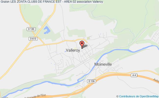 plan association Les Zonta Clubs De France Est - Area 02 Valleroy