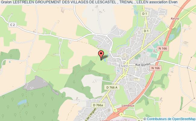 plan association Lestrelen Groupement Des Villages De Lescastel , Trenal , Lelen Elven