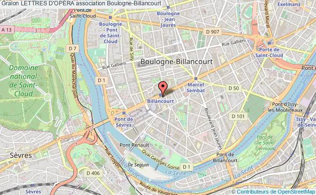 plan association Lettres D'opÉra Boulogne-Billancourt