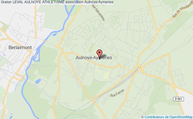 plan association Leval Aulnoye Athletisme Aulnoye-Aymeries