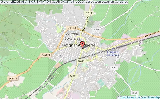 plan association Lezignanais Orientation Club Occitan (loco) Lézignan-Corbières