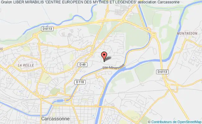 plan association Liber Mirabilis 'centre Europeen Des Mythes Et Legendes' Carcassonne