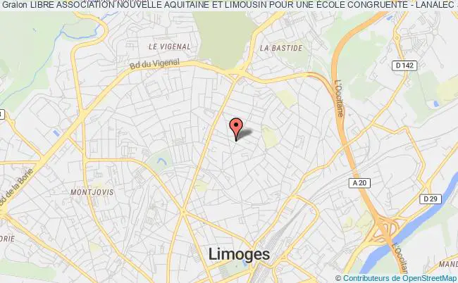 plan association Libre Association Nouvelle Aquitaine Et Limousin Pour Une École Congruente - Lanalec Limoges
