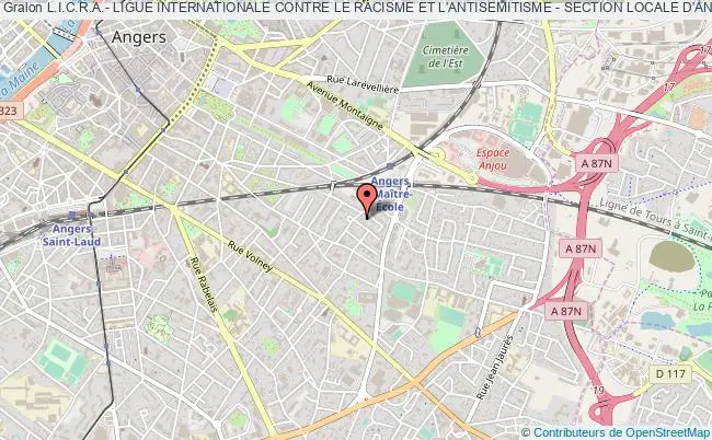 plan association L.i.c.r.a.- Ligue Internationale Contre Le Racisme Et L'antisemitisme - Section Locale D'angers Angers