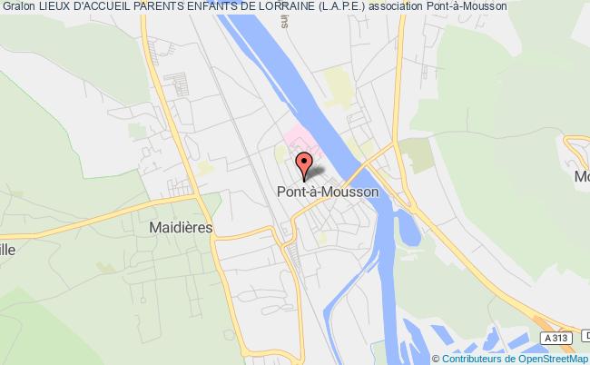 plan association Lieux D'accueil Parents Enfants De Lorraine (l.a.p.e.) Pont-à-Mousson