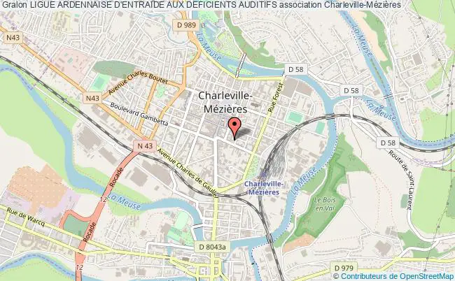 plan association Ligue Ardennaise D'entraide Aux Deficients Auditifs Charleville-Mézières