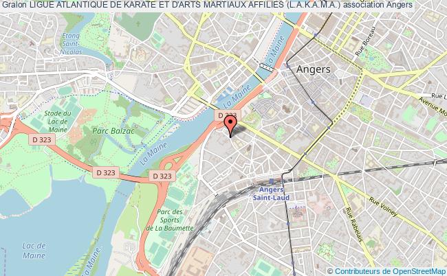 plan association Ligue Atlantique De Karate Et D'arts Martiaux Affilies (l.a.k.a.m.a.) Angers