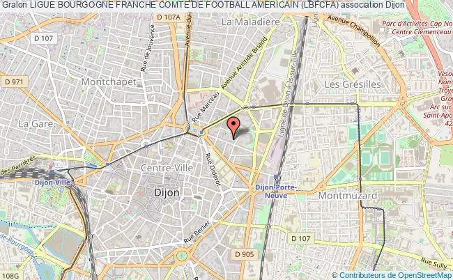 plan association Ligue Bourgogne Franche Comte De Football Americain (lbfcfa) Dijon