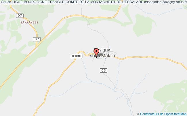 plan association Ligue Bourgogne Franche-comte De La Montagne Et De L'escalade Savigny-sous-Mâlain