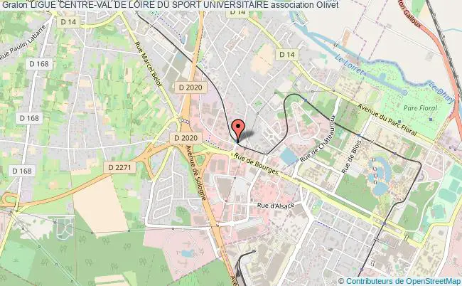 plan association Ligue Centre-val De Loire Du Sport Universitaire Olivet