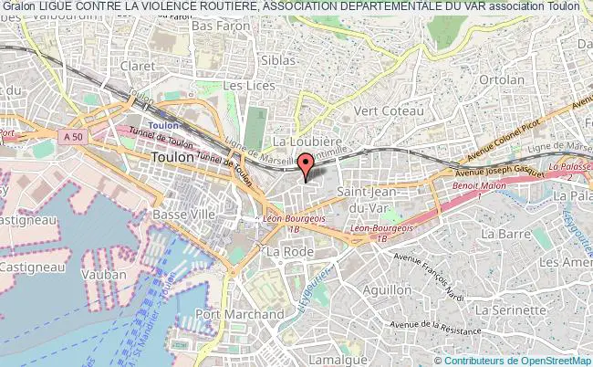 plan association Ligue Contre La Violence Routiere, Association Departementale Du Var Toulon