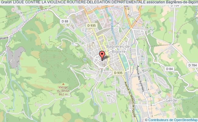 plan association Ligue Contre La Violence Routiere-delegation Departementale Bagnères-de-Bigorre
