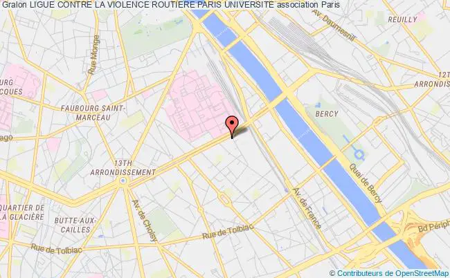 plan association Ligue Contre La Violence Routiere Paris Universite Paris