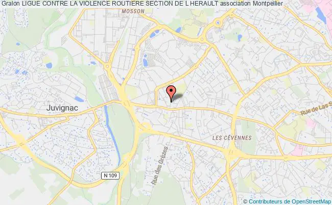 plan association Ligue Contre La Violence Routiere Section De L Herault Montpellier