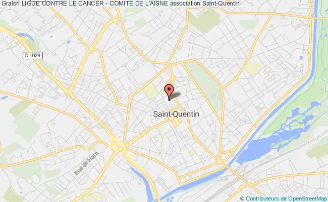 plan association Ligue Contre Le Cancer - Comite De L'aisne Saint-Quentin